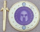 Spartan Sword Shield Geocoin - AE25 Satin Gold - Activated, Adoptable - TB83YE5 — photo 2
