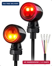 Mini Motorcycle Bullet Turn Signal Lights, LED Rear Turn Signal Lights, 4 LEDs R