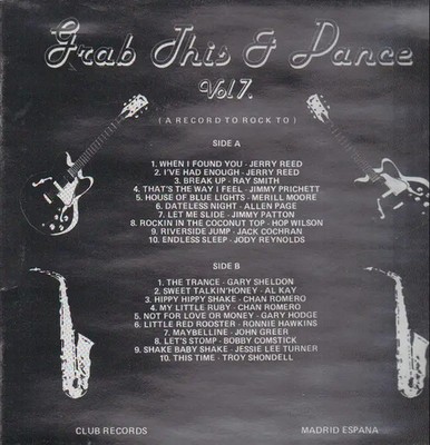 LP Jerry Reed, Ray Smith, Jimmy Prichett Grab This & Dance Vol. 7 Club Record
