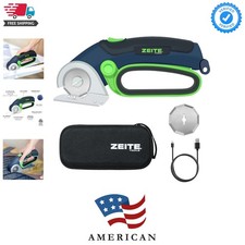4V Cordless Electric Scissors,Cardboard Cutter with 2 Blades,Storage Box,USB ...