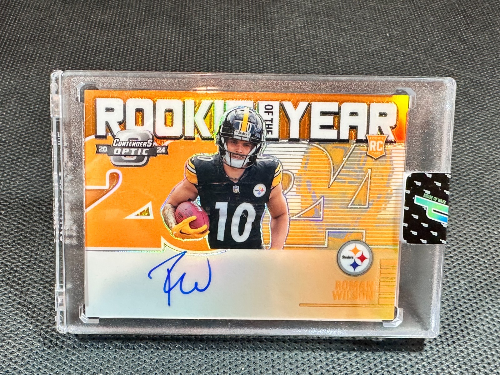 Roman Wilson Panini Contenders Optic Rookie of the Year Contenders Autographs #ROYRWN Autograph-Gold