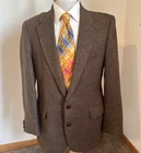 Vintage Haggar Men's Brown Tweed Wool Sport Coat Blazer Jacket Sz 42R USA Made