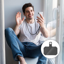 24 Pcs Phone Lanyard Tab Universal Phone Tether Patches TPU Replacement Patch...