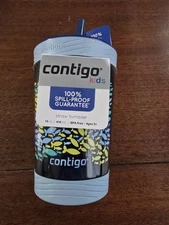Contigo Tumbler Kids Leak & Spill Proof 14oz Blue Nautical Fish BPA Free 3+