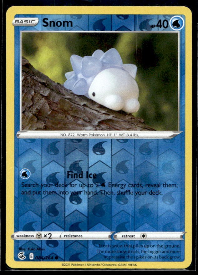 Snom Pokemon SWSH08: Fusion Strike 084/264 Reverse Holo LP