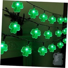 St. Patricks Day String Lights Outdoor, 50 LED6 FT Shamrocks Decorative 1