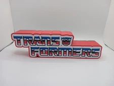 Retro Transformers logo lightbox sign for vintage style collection display
