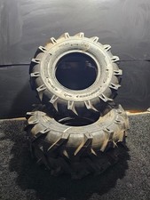 (QTY 2) Deestone 4.00-8 Tractor Lug Tubeless Tire Load Range B 4ply D402