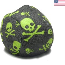 Stylish Lime Green Skulls Microfiber Bowling Grip Ball for Ultimate Control