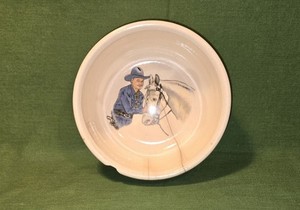 Vintage Hopalong Cassidy with His Horse Topper Ceramic Cereal Bowl