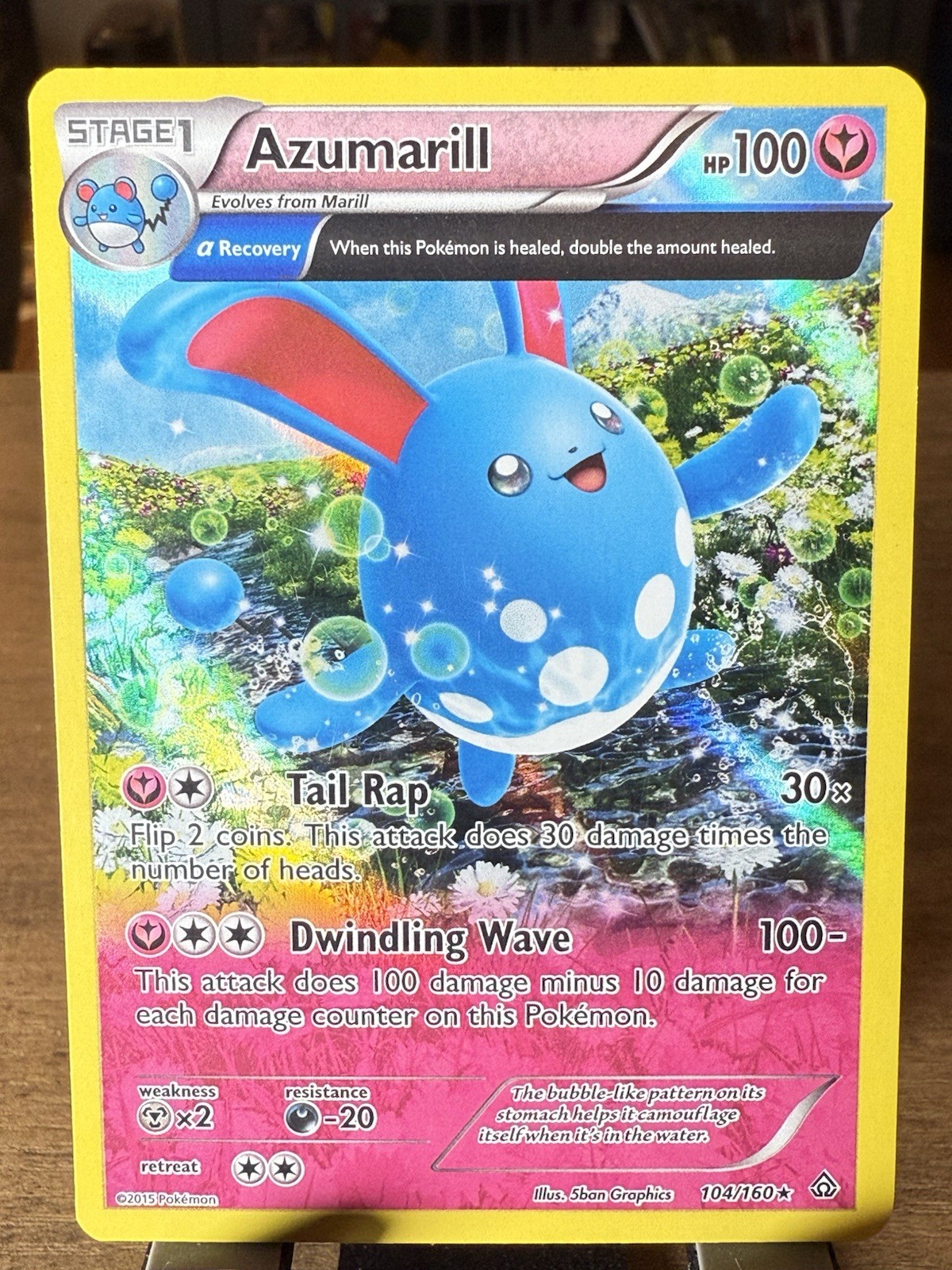 Pokémon Azumarill 104/160 XY Primal Clash Holo Rare  English - LP