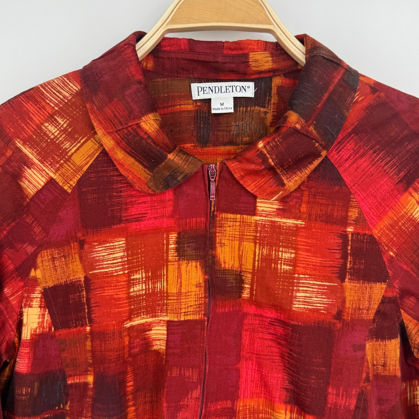 Pendleton Zip Front Jacket Size Medium Multicolor… - image 3
