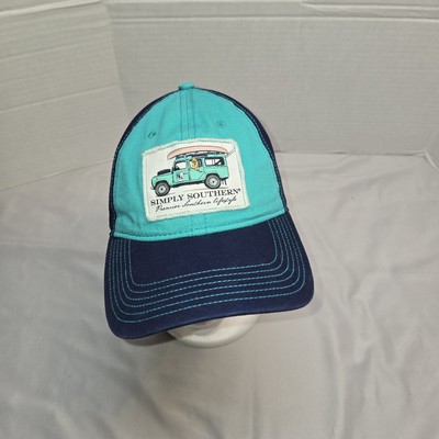 Womens Simply Southern Premier Southern Lifestyle Hat Teal/Navy Blue Adjustable