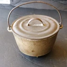 Wagner Small Cast Iron Footed Pot Cauldron Salesman Sample Dutch Oven With Lid