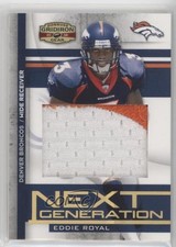 2008 Donruss Gridiron Gear Jumbo Swatch Prime 6/25 Eddie Royal #NG-22 0b2