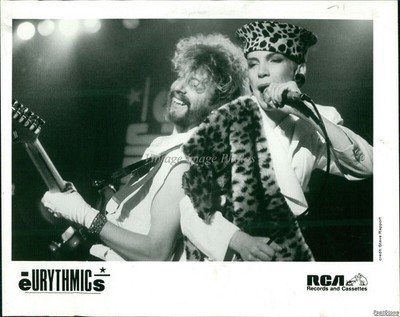 1984 Dave Stewart & Annie Lennox The Eurythmics On Rca Label Musician Photo 8x10