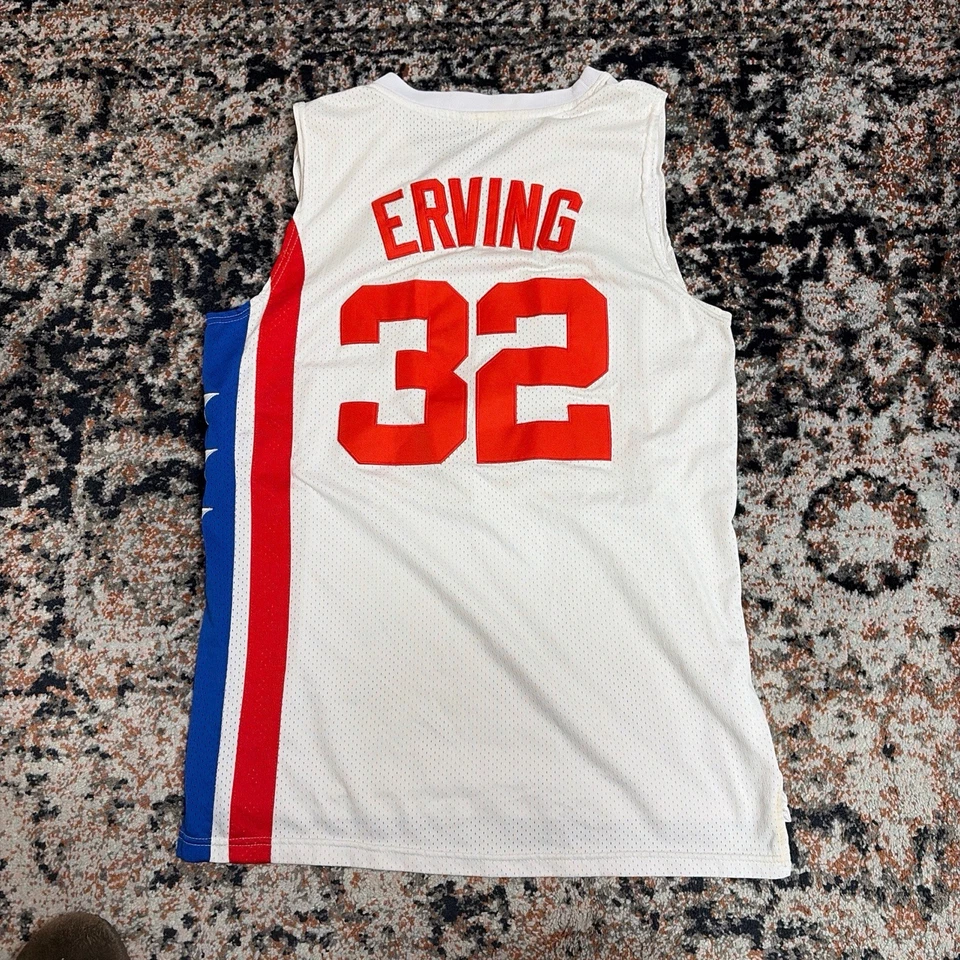 Camiseta Julius Erving New York Nets Estilo Vintage Años 70 Madera Dura Clásica Retro Foto 2 de 4