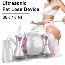 80K Multifunction Vacuum 6 In 1 RF Reduce Body Fat Slimming Machine 8 Laser Pads