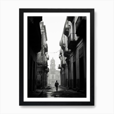 Catania, Italien, schwarz-weiß ein gerahmtes Wandbild Poster Leinwanddruck Bild