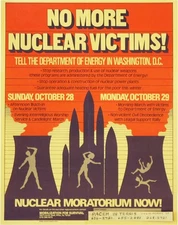 PACIFISM / Poster No More Nuclear Victims Tell the Department of Energy