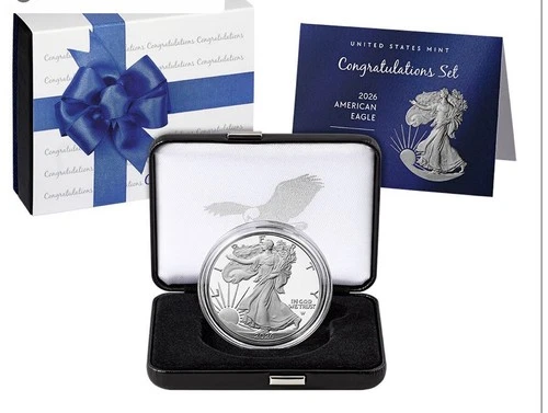 SOLD OUT In Hand 2026 P Congratulations Set American Eagle1oz Silver Proof Coin