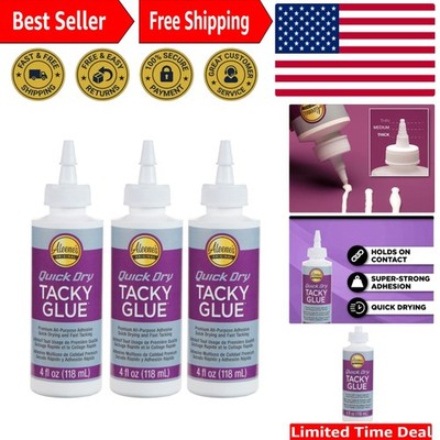 Quick Dry Tacky Glue,  All-Purpose Adjesove, Quick Drying and Fast Tacking, 4...