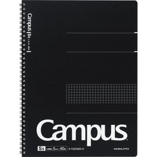 Kokuyo Campus notebook grid ruled Twin Ring A4 40 sheets scan -T223S5-D