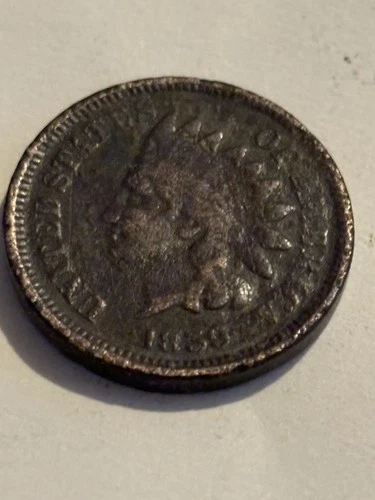 1859 Indian Head Cent Penny Coin Good Shape