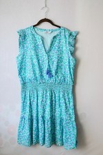 Vineyard Vines L floral summer dress coastal beachy Cotton