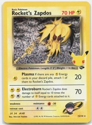 Rocket's Zapdos 15/132 Celebrations Classic Collection Holo