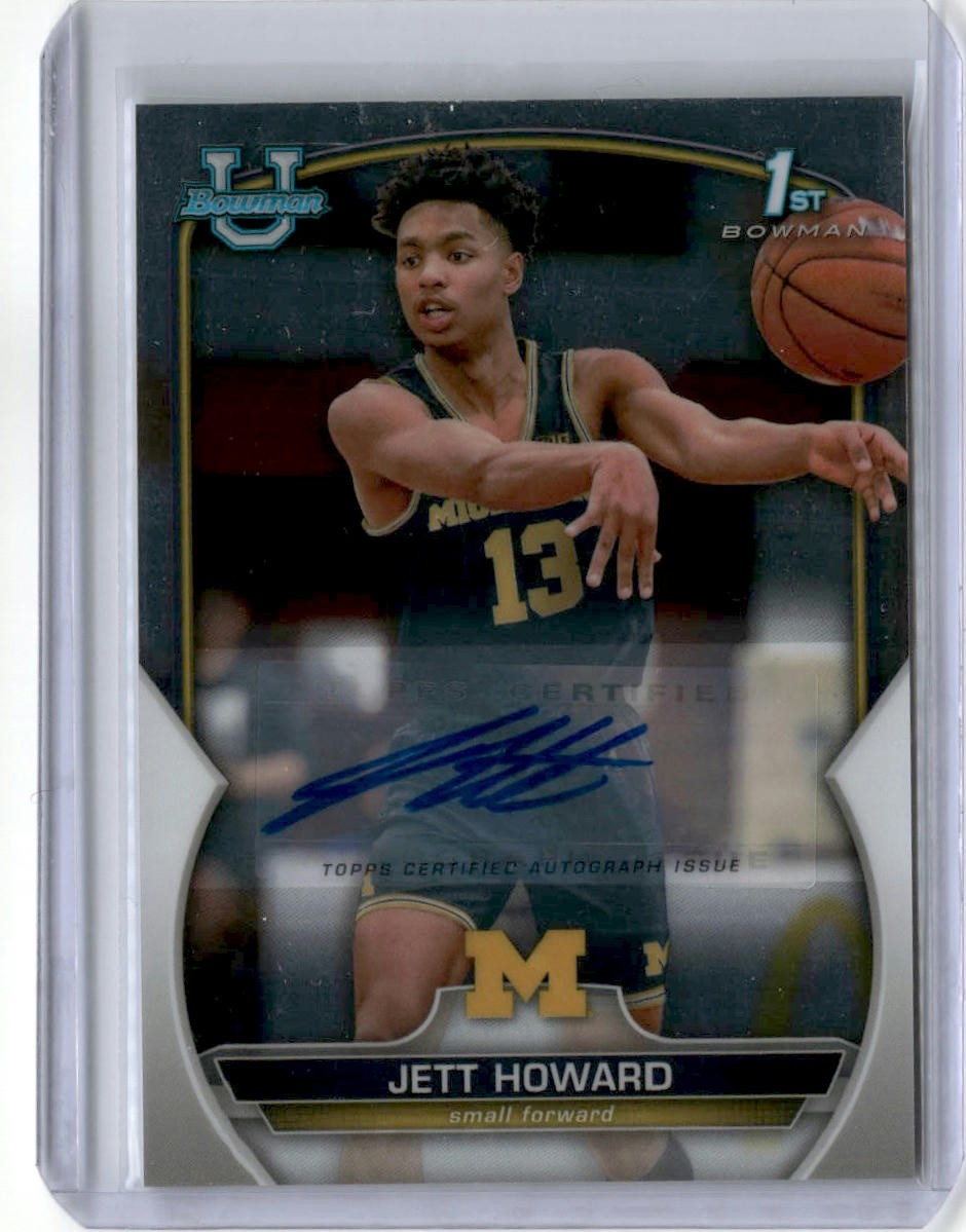 2022-23 Bowman University Chrome #39 Jett Howard Chrome Prospect Autographs