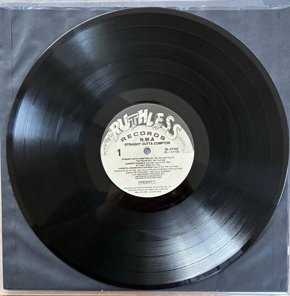 N.W.A Straight Outta Compton Vinyl LP US Original Press 1989 Ruthless Records !! - Bild 3 von 4