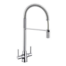Blanco Archpro-C Pull Down Double Lever Monobloc Kitchen Sink Mixer Tap, Chrome