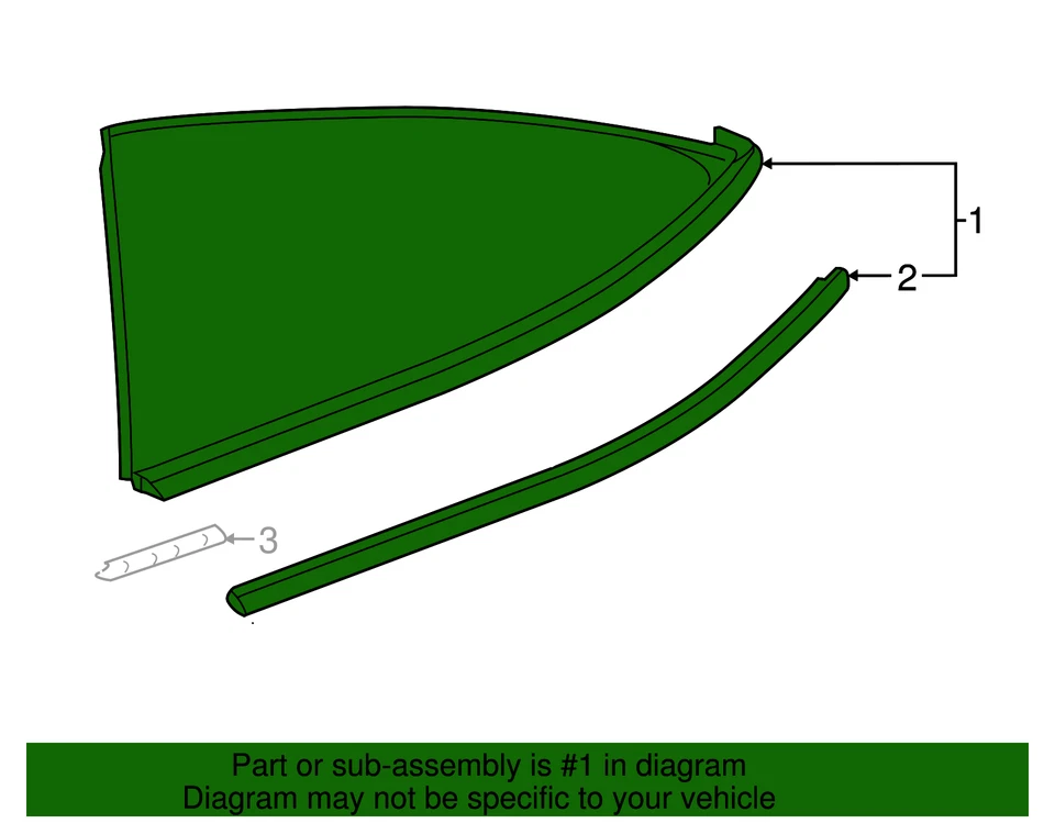 Cuarto derecho de cristal Mercedes Benz 205670220164 OEM clase C cupé 2017-2023 Foto 2 de 2