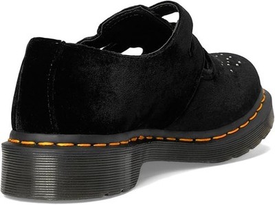 Dr. Martens Women's Vegan 8065 Mary Jane Flat Black Velvet Multi