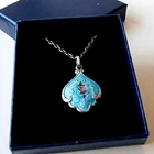 BEAUTIFUL ANTIQUE ART NOUVEAU STERLING SILVER GUILLOCHE ENAMEL ROSE PENDANT