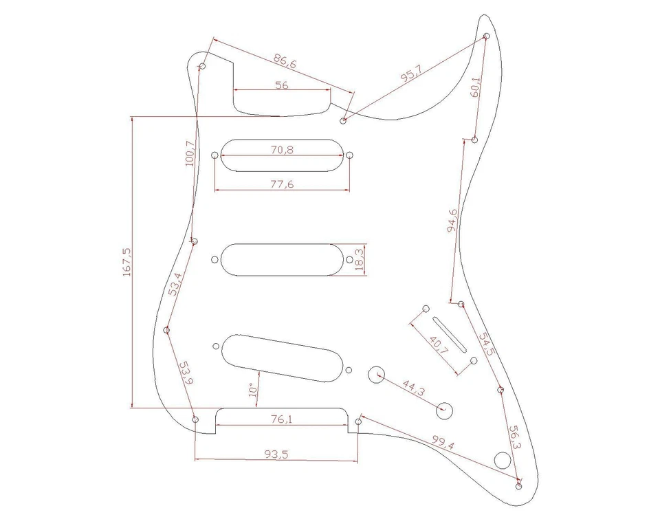 Golpeador ST cargado golpeador precableado con pastillas Wilkinson para Fender Strat Foto 2 de 2