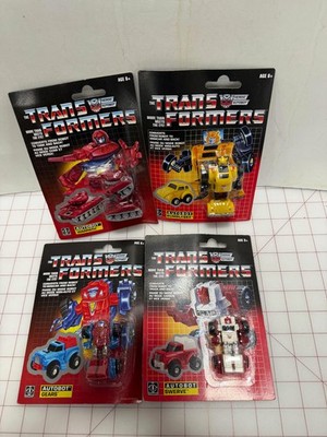 Hasbro Set of 4 Transformers G1 Mini Autobots Reissues with Bumblebee DMG PKGS