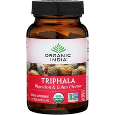Organic India Triphala Digestion Colon Cleanse 90 Vegetarian Capsules