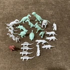 Vintage Marx Dinosaurs Green, Gray, Brown Lot Of 25