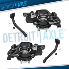 Front Steering Knuckles Wheel Hubs Outer Tie Rods for 2011 Hyundai Sonata 2.0L