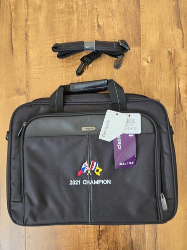 Targus Classic schwarz Laptop Computer Handtasche Umhängetasche schmal Top Load Reißverschluss 15,6" - Bild 1 von 10