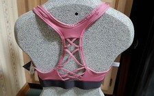 NWT VICTORIA'S SECRET Pink STRAPPY CRISS CROSS BACK SPORTS BRA