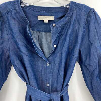 blue summer mini dress Emma Baby Blue Linen Mini Dress - XL Size - Women's Dresses