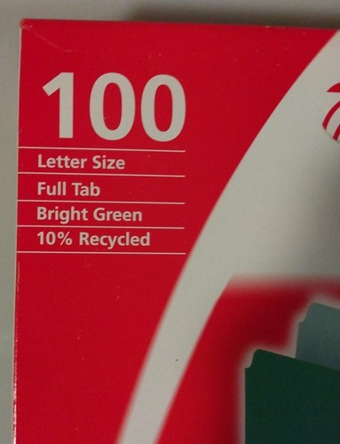 Pendaflex Two-Tone Color File Folders, Letter Size, Full Cut, Green, 100 Count - Picture 3 of 4
