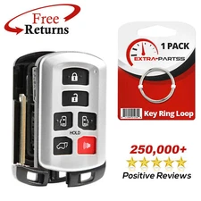 Remote Shell Case Pad Replacement No Electronics for Toyota 6btn (HYQ14ADR)