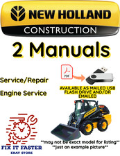 NEW HOLLAND LS180.B SKID STEER LOADER MANUAL SERVICE REPAIR SHOP ENGINE PDF USB