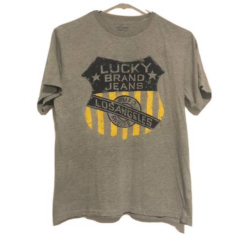 Camisa de mezclilla de manga corta con insignia de Los Ángeles de la marca Lucky para niños talla grande - Imagen 1 de 10