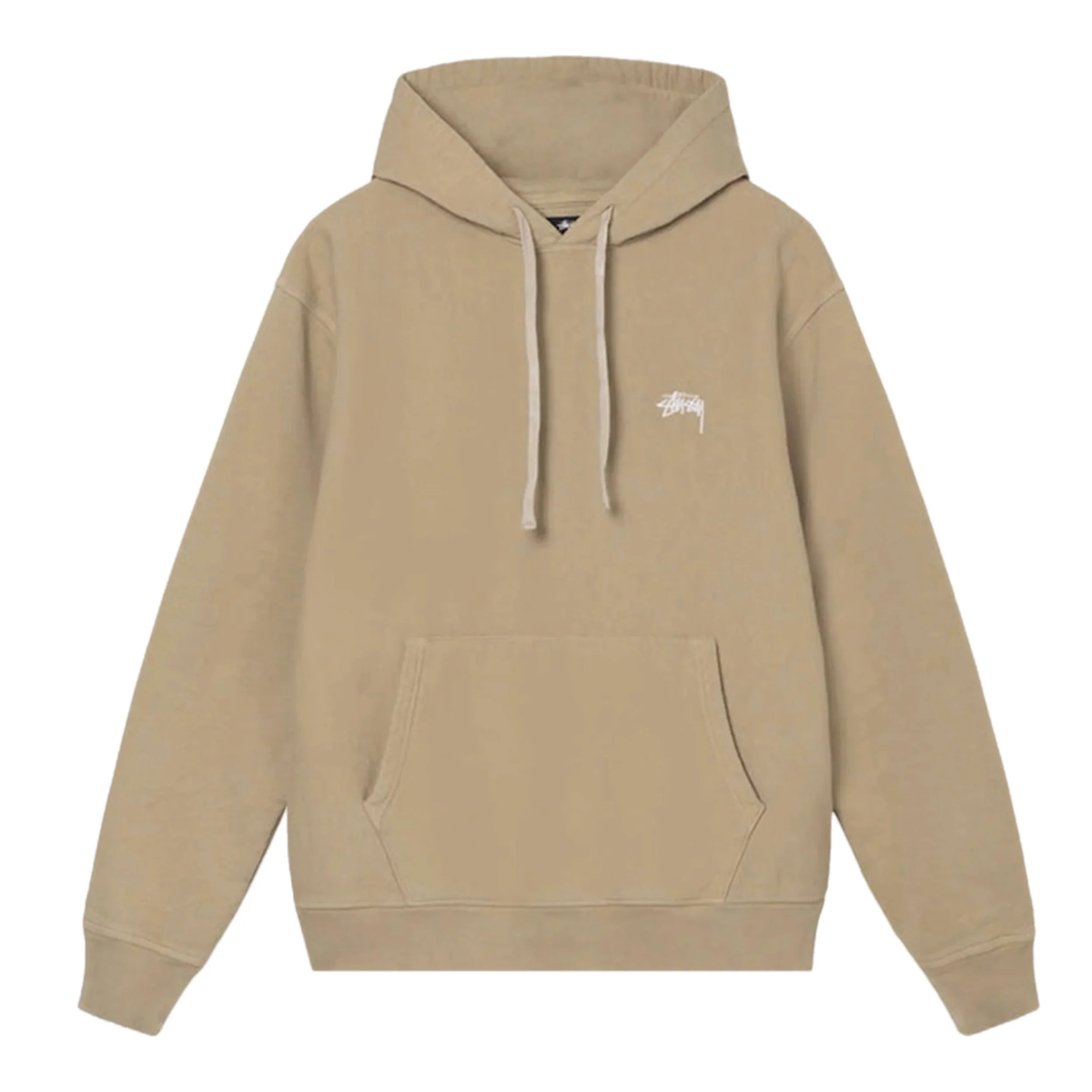 Stussy Stock Logo Hoodie 'Khaki' | eBay