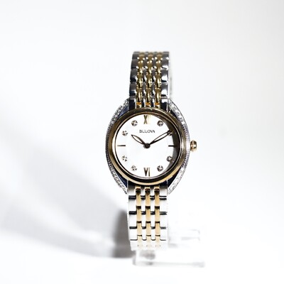 Ladies 98R229 Two-Tone Diamond Sapphire-Glass Bulova  display picture 1
